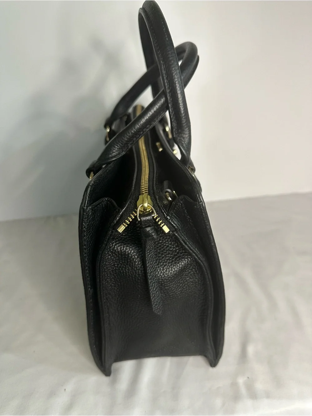 Kate Spade Mulberry Street Lise Black Pebbled Leather Top-Handle Satchel